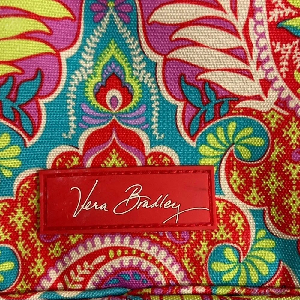 Vera Bradley Light Up Travel Organizer Bag Pink Paisley Floral Mesh Pockets - Picture 3 of 14